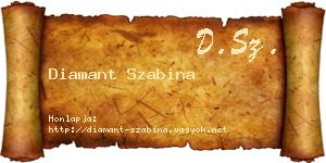Diamant Szabina névjegykártya